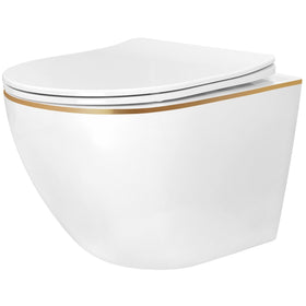 Vas WC suspendabil Rea Carlo Mini Tornado NF Auriu EDGE